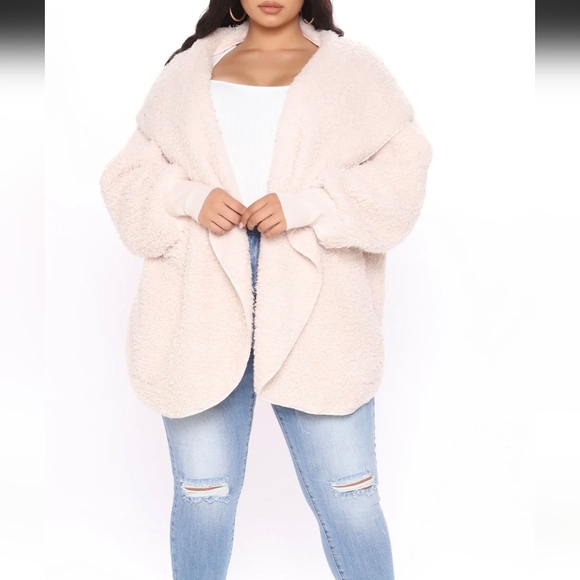 Faux Sherpa Plus Size Jacket - Picture 3 of 14